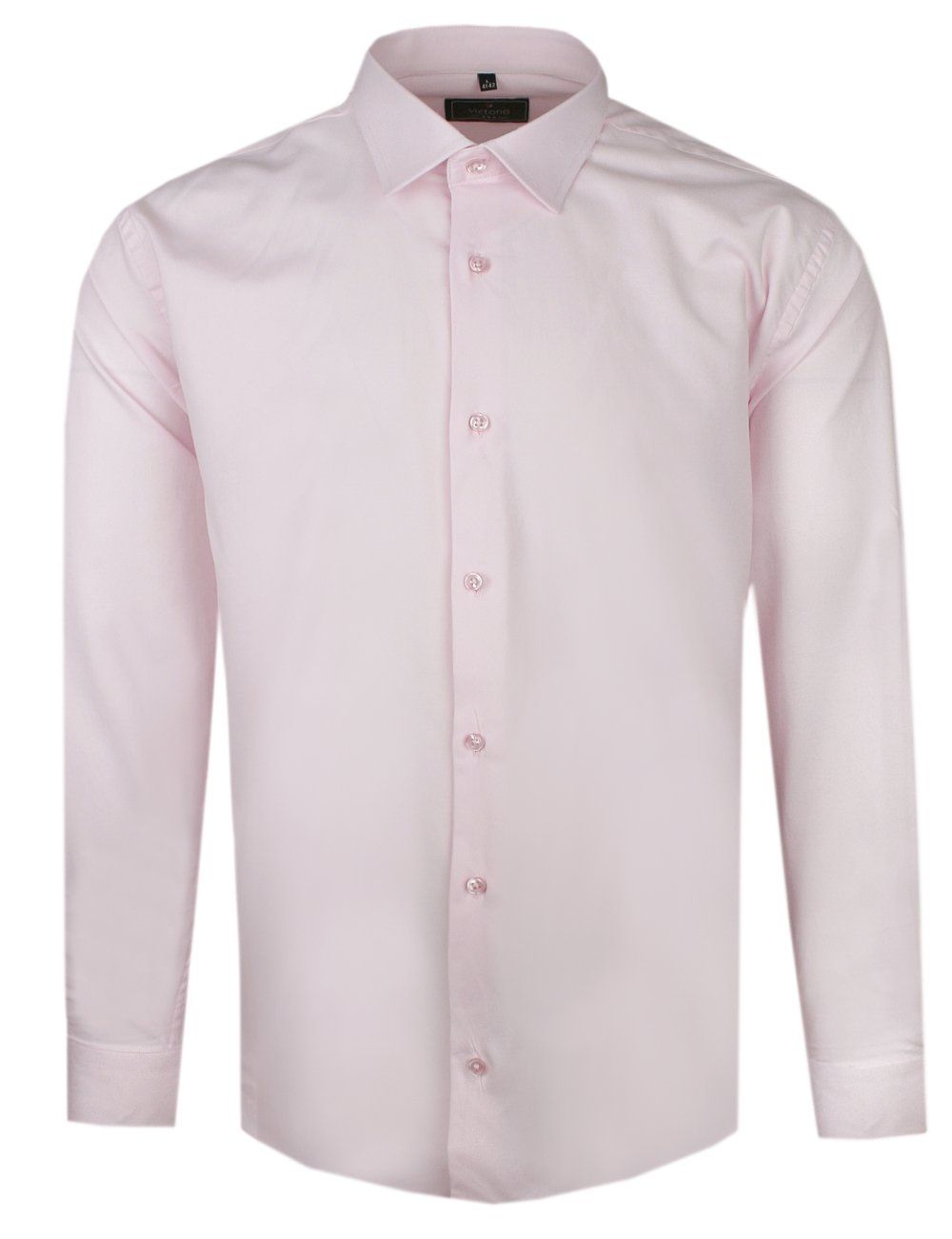Męska Koszula Wizytowa o Prostym Kroju - Victorio - Różowa