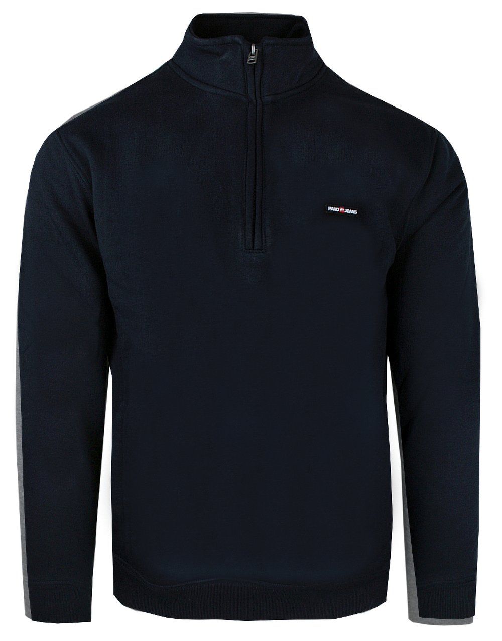 Wygodna Bluza - Pako Jeans - Rozpinany Kołnierz - Granatowa