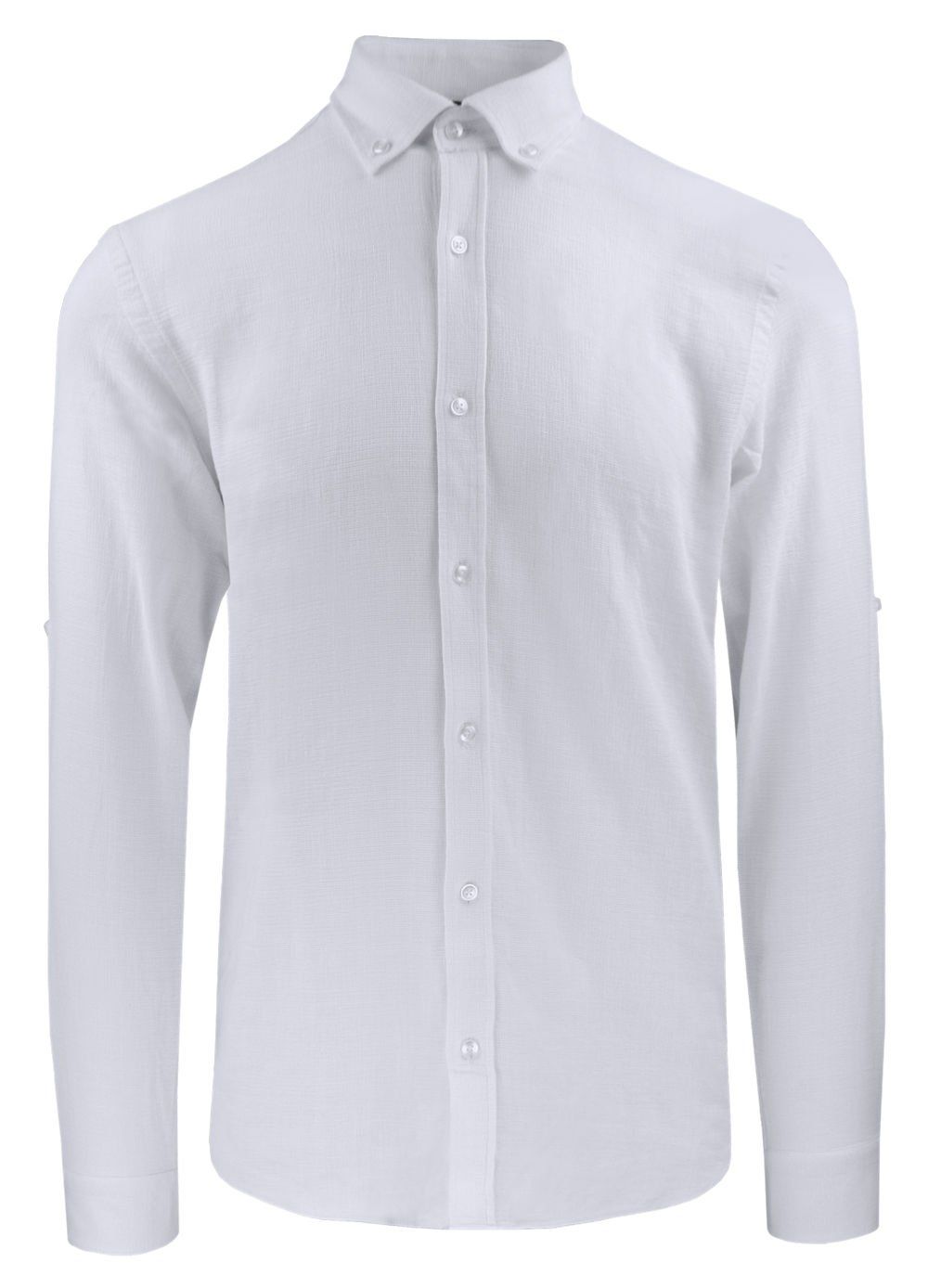Koszula z Lekkiej Dzianiny Bawełnianej - Victorio - Prosty Krój