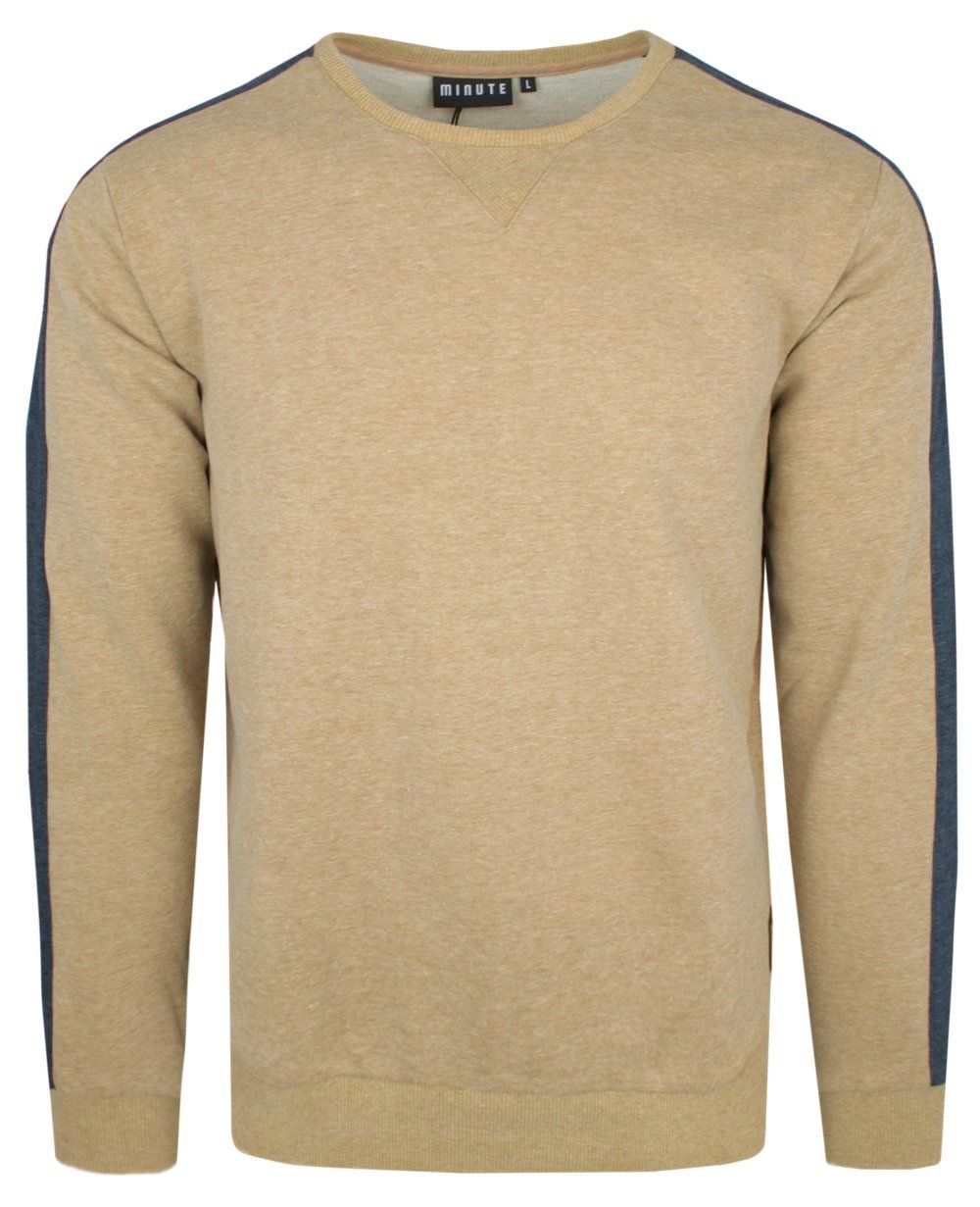 Miękka i Wygodna Bluza Męska - Beżowa, Pasek