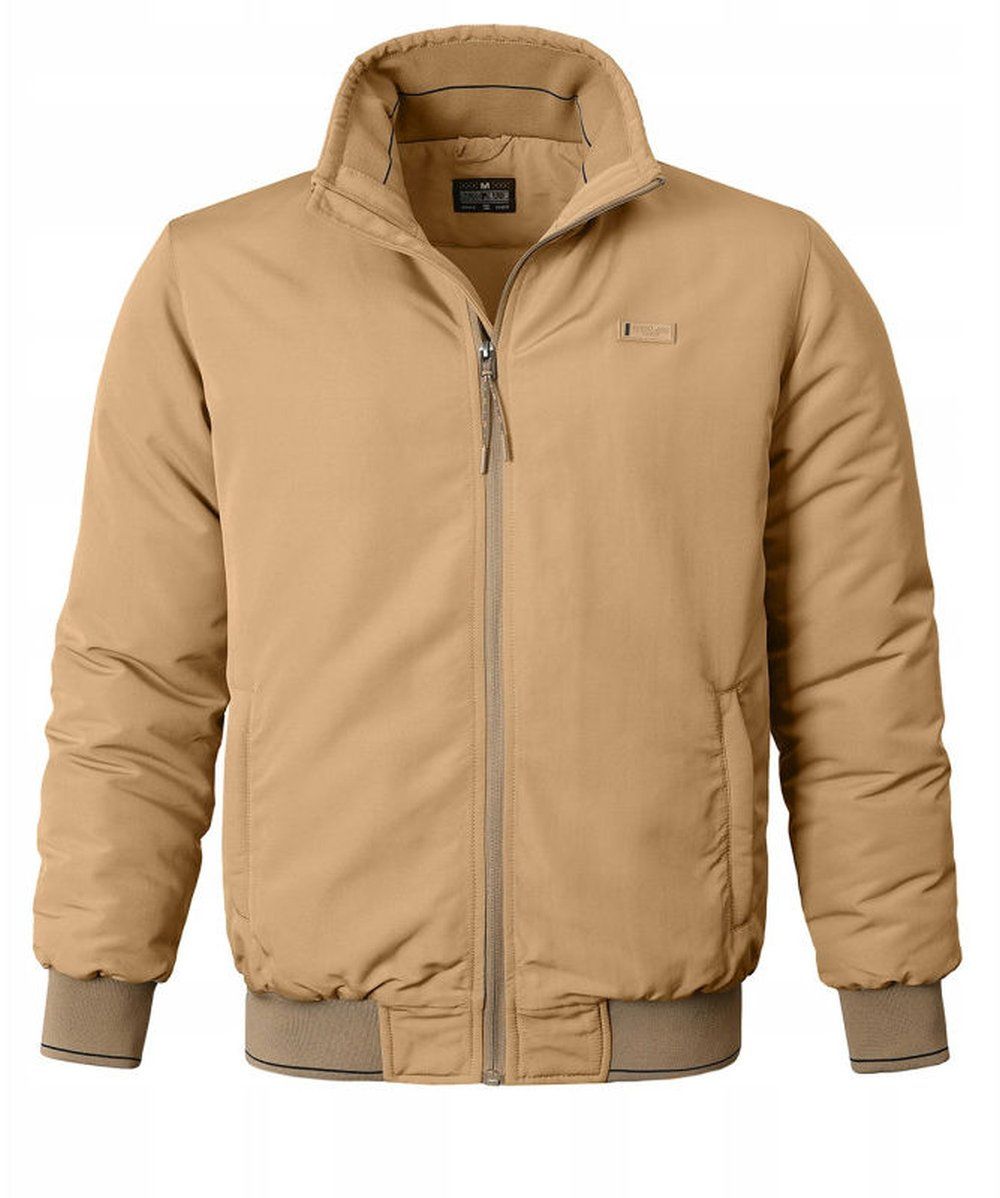 Ocieplona Zimowa Kurtka z Wysokim Kołnierzem - Pako Jeans - Beżowa