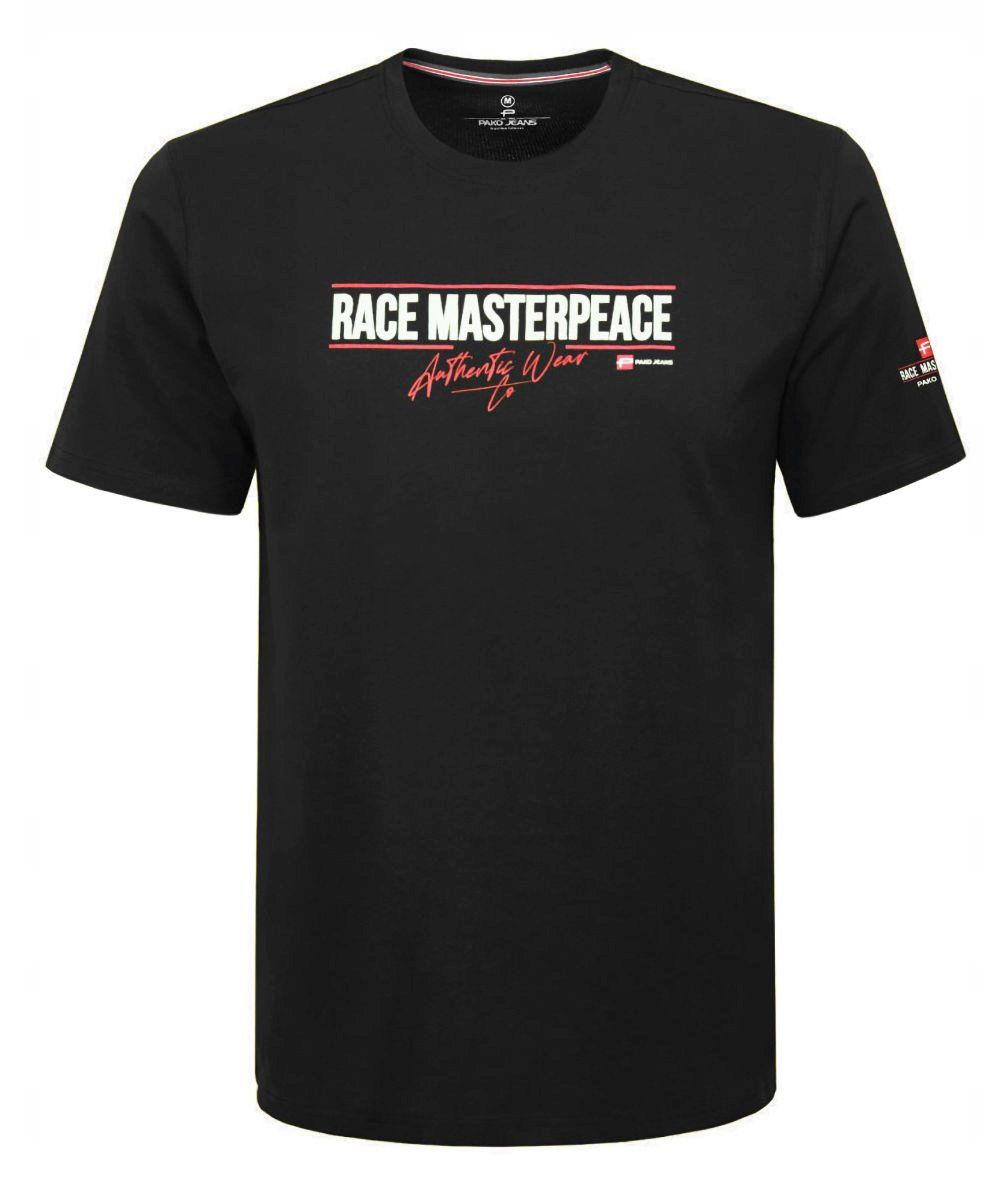 T-Shirt (Koszulka) Męska - Pako Jeans - Czerń, Nadruk