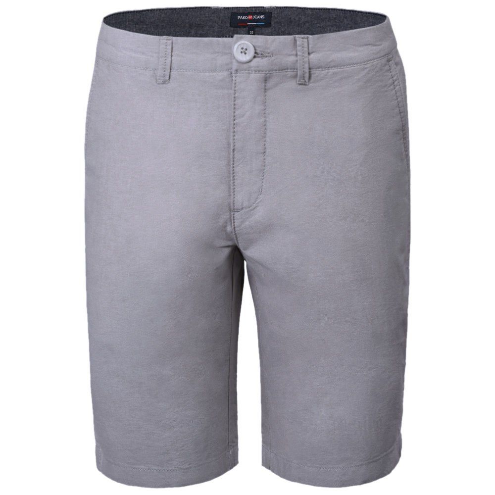 Bawełniane Męskie Krótkie Spodenki (Szorty) - Pako Jeans - Popielate