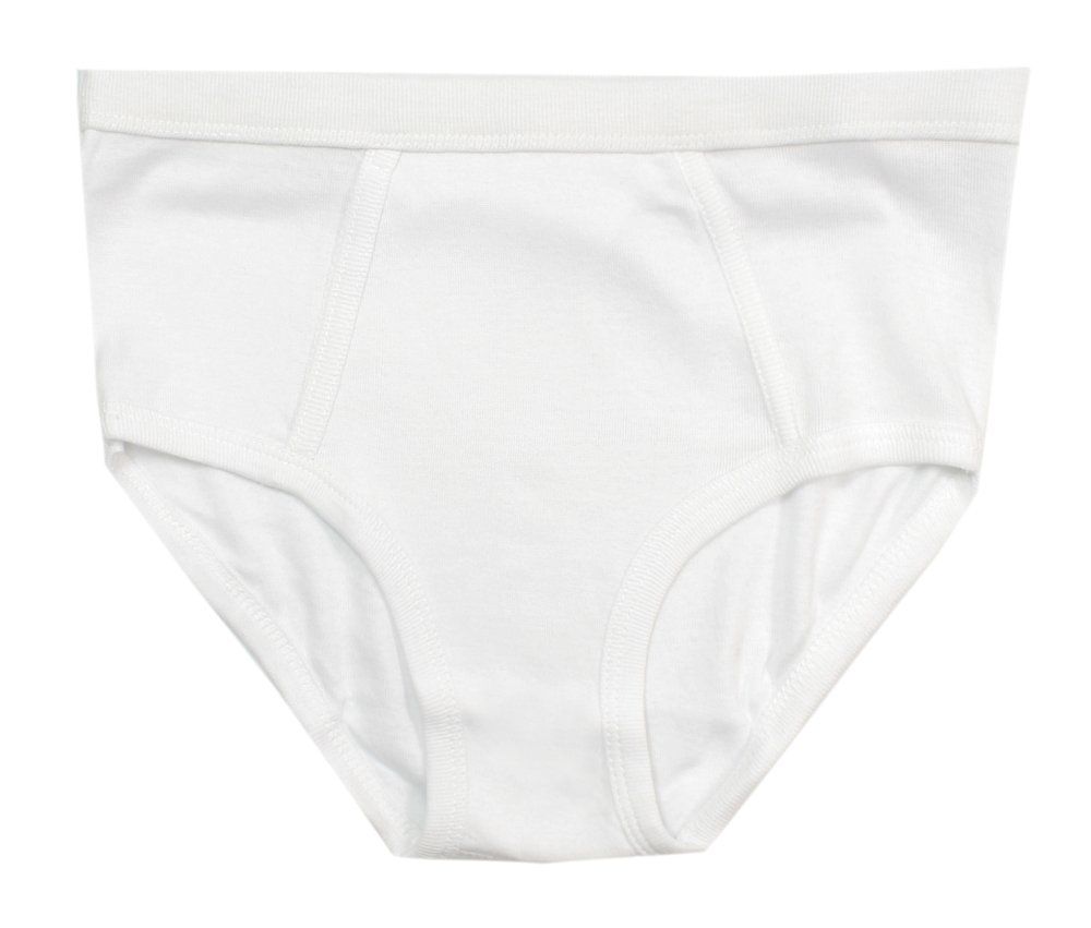 Slipy Męskie, Klasyczne, Białe Majtki Bawełniane, Jednokolorowe -KLAZIG