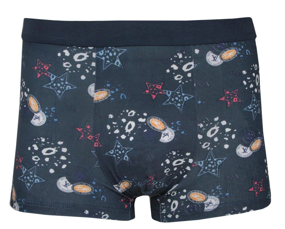 Bokserki Obcisłe, Granatowe w Gwiazdki, Bawełniane, Majtki z Elastanem -ALTIES