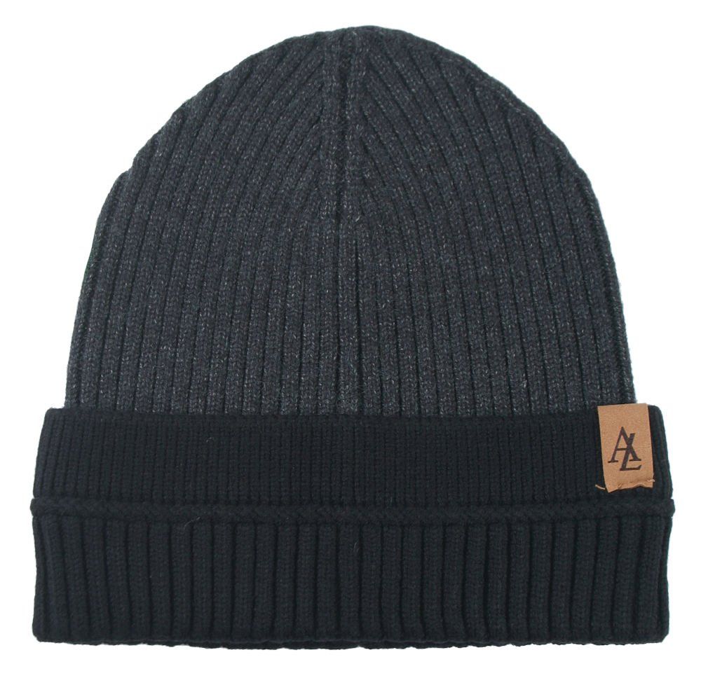 Jesienno-Zimowa Czapka (beanie) – Alties - Grafitowa z Czernią