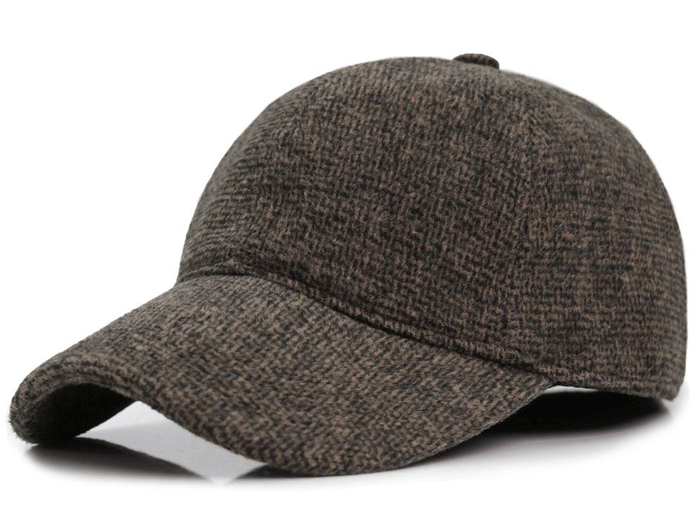 Ocieplana Czapka z Daszkiem - Pako Jeans - Brązowa