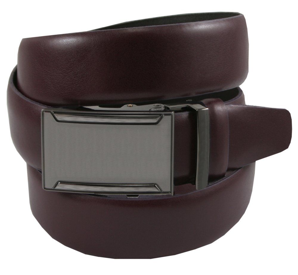 Pasek Męski z Automatyczną Klamrą - VICTORIO - Skórzany - Brązowy