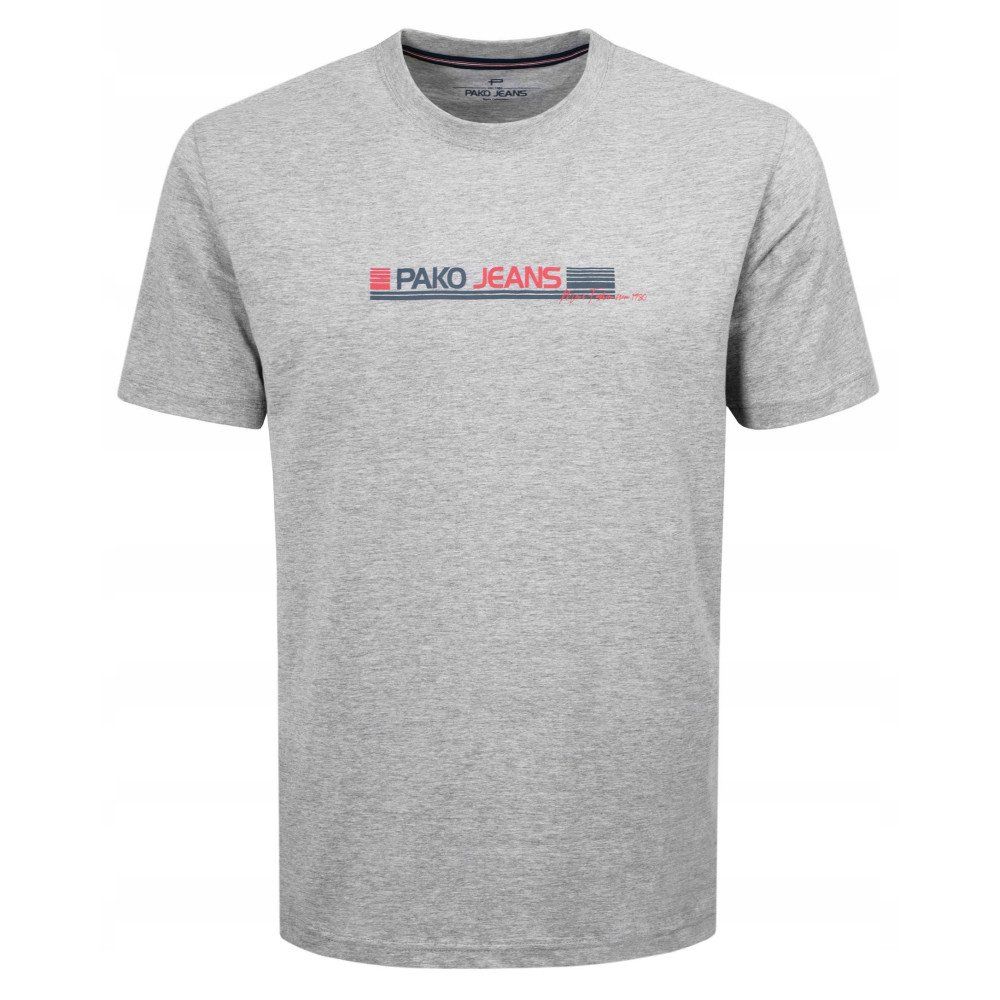 Koszulka Męska (T-Shirt) - Pako Jeans - U-Neck - Popielata