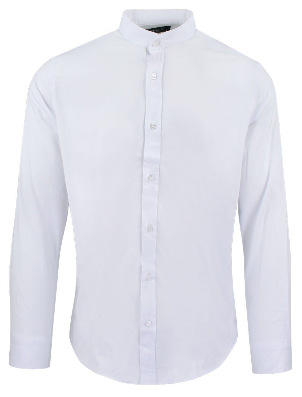 Koszula Taliowana na Stójce, Męska - Rigon - Biała