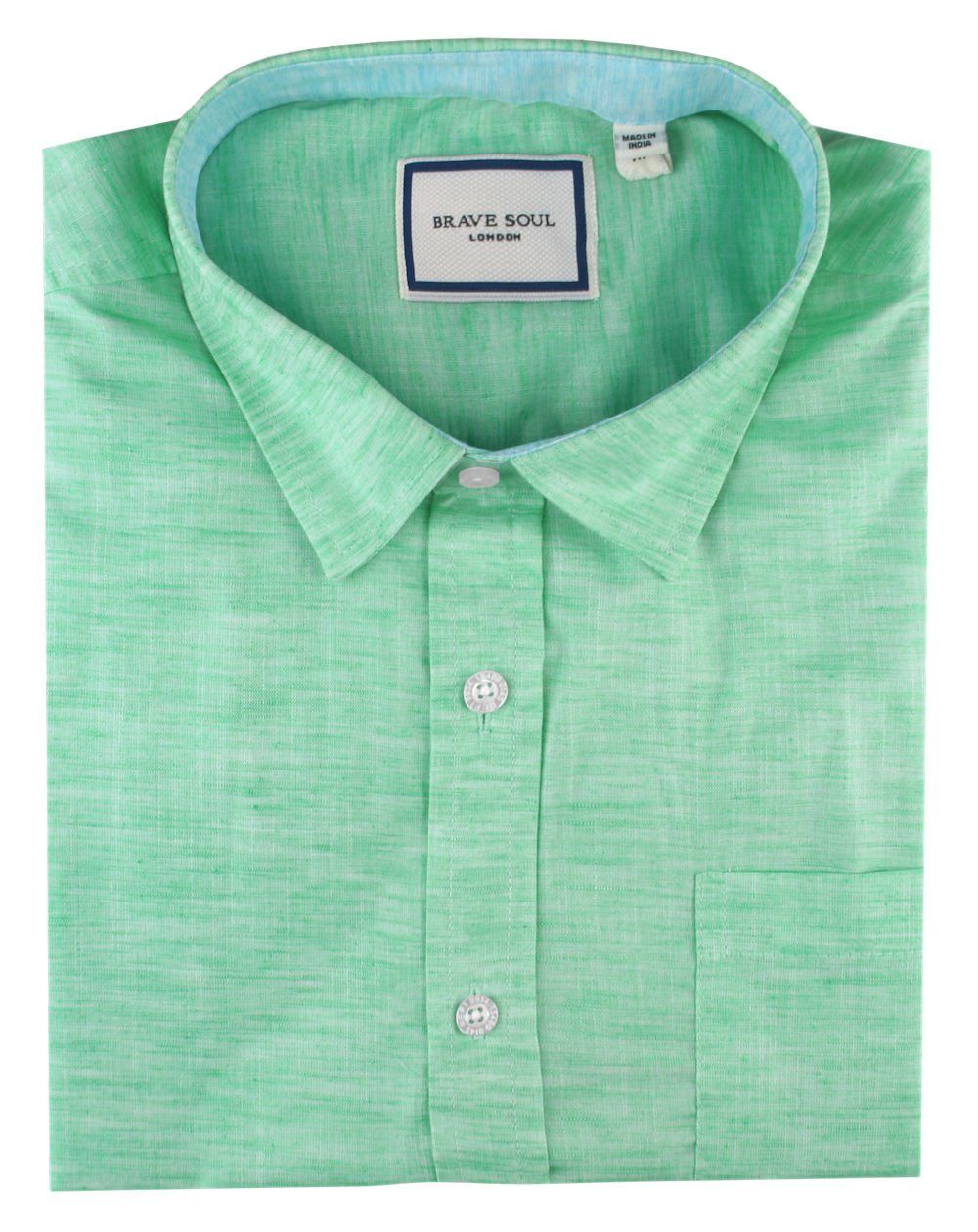 Letnia Koszula Weekendowa - Brave Soul - Miętowy Melanż