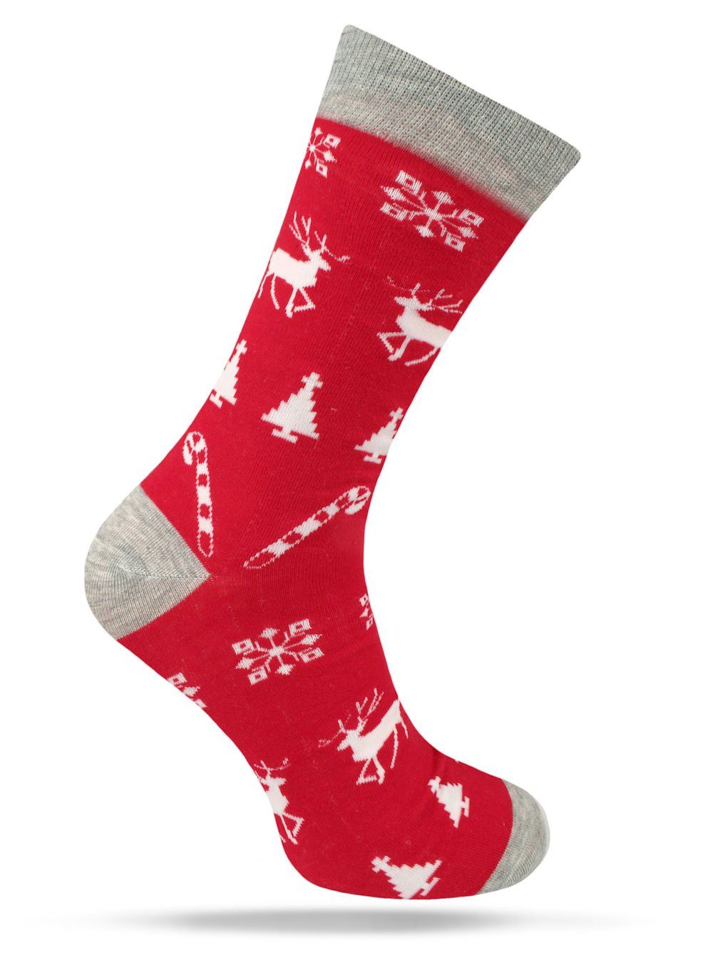 Świąteczne Skarpetki - Alties - Czerwone w Norweski Wzór
