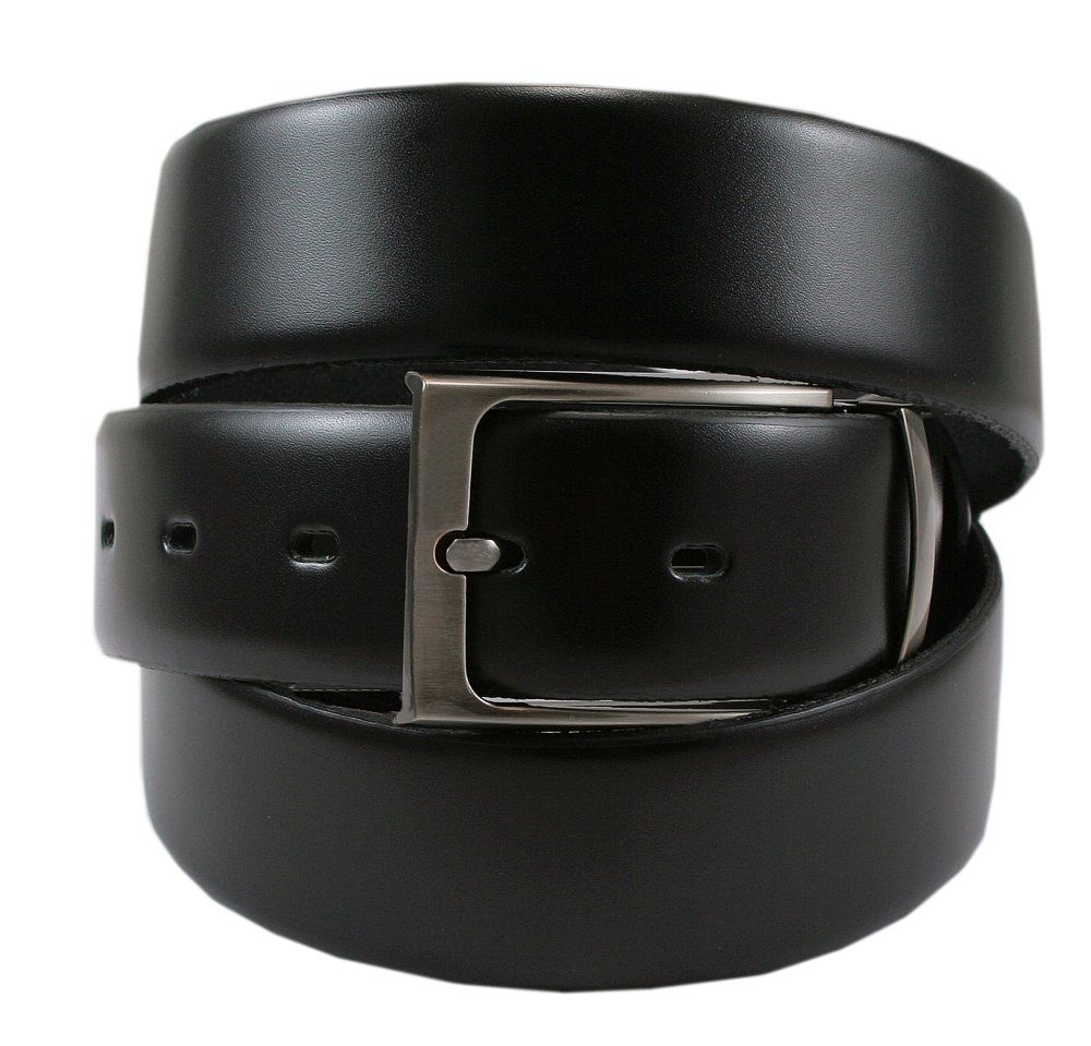 Skórzany Pasek do Spodni (szerokość: 3,2 cm) - Zet - Czarny