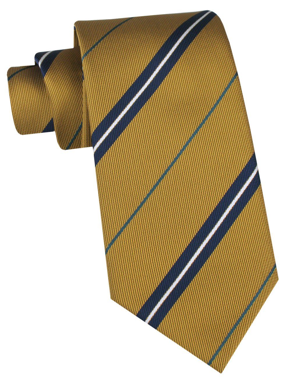 Klasyczny Krawat Klubowy - Alties - Żółty w Prążek