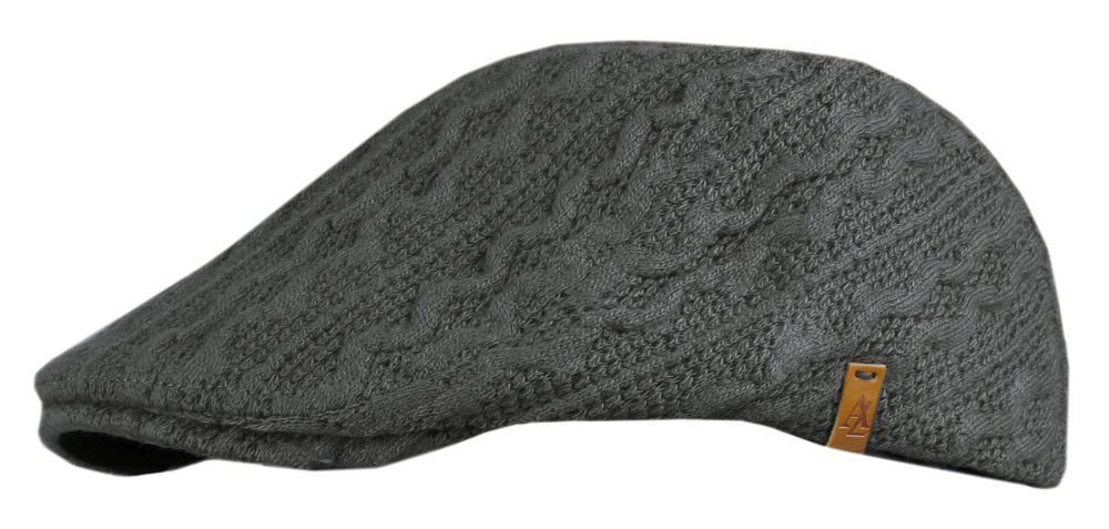 Przejściowy, Lekko Ocieplony Kaszkiet - Alties - Dziergany Materiał (KNIT) - Popiel