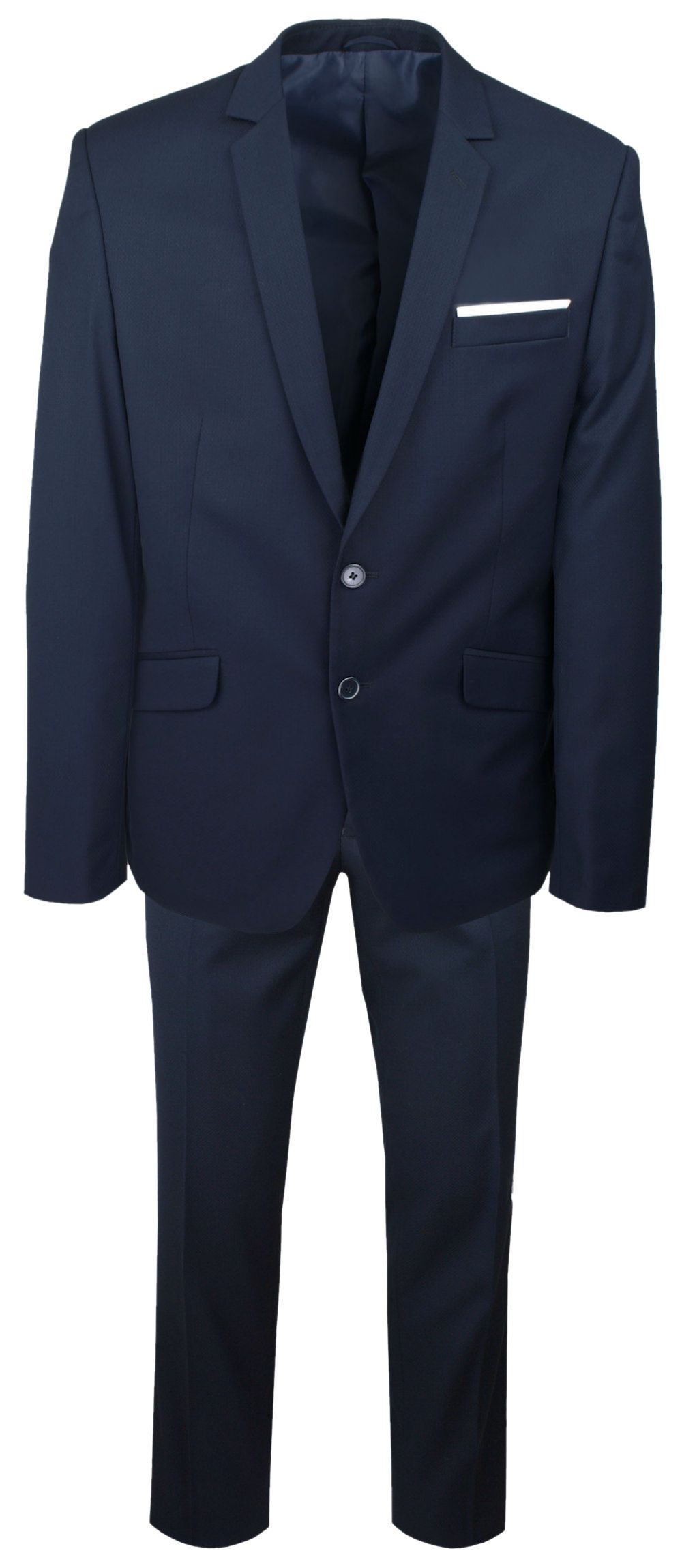 Męski, Taliowany Garnitur (Wesele, Studniówka) - Casino - Ciemny Granat