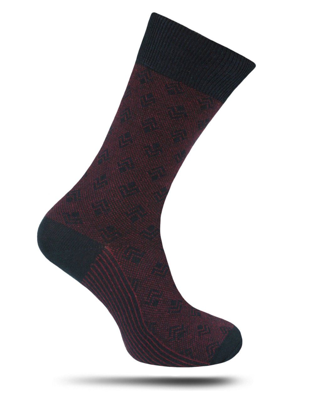 Bawełniane Skarpetki Chattier - Bordowe, Wzór