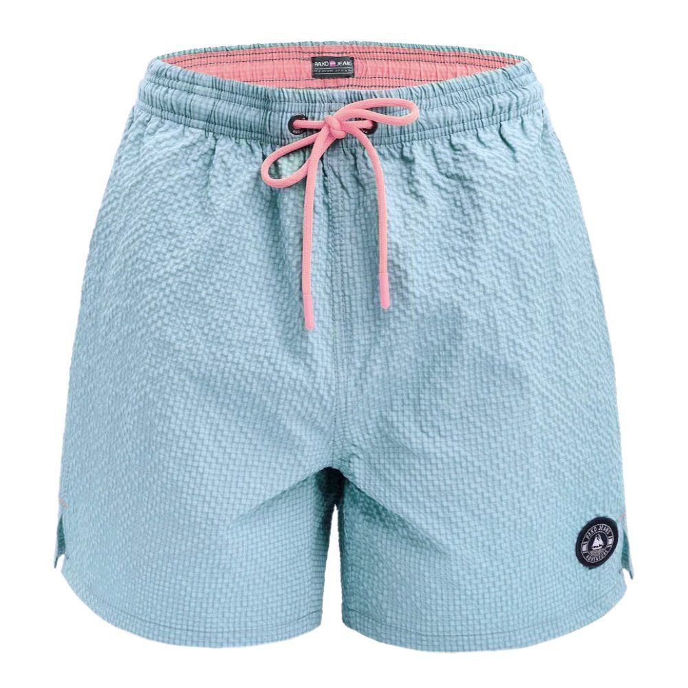 Luźne Spodenki Kąpielowe (Plażowe) - PAKO JEANS - Szary Błękit