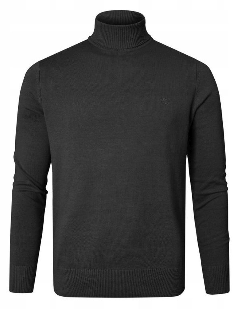 Bawełniany Męski Golf - Pako Jeans - Czarny