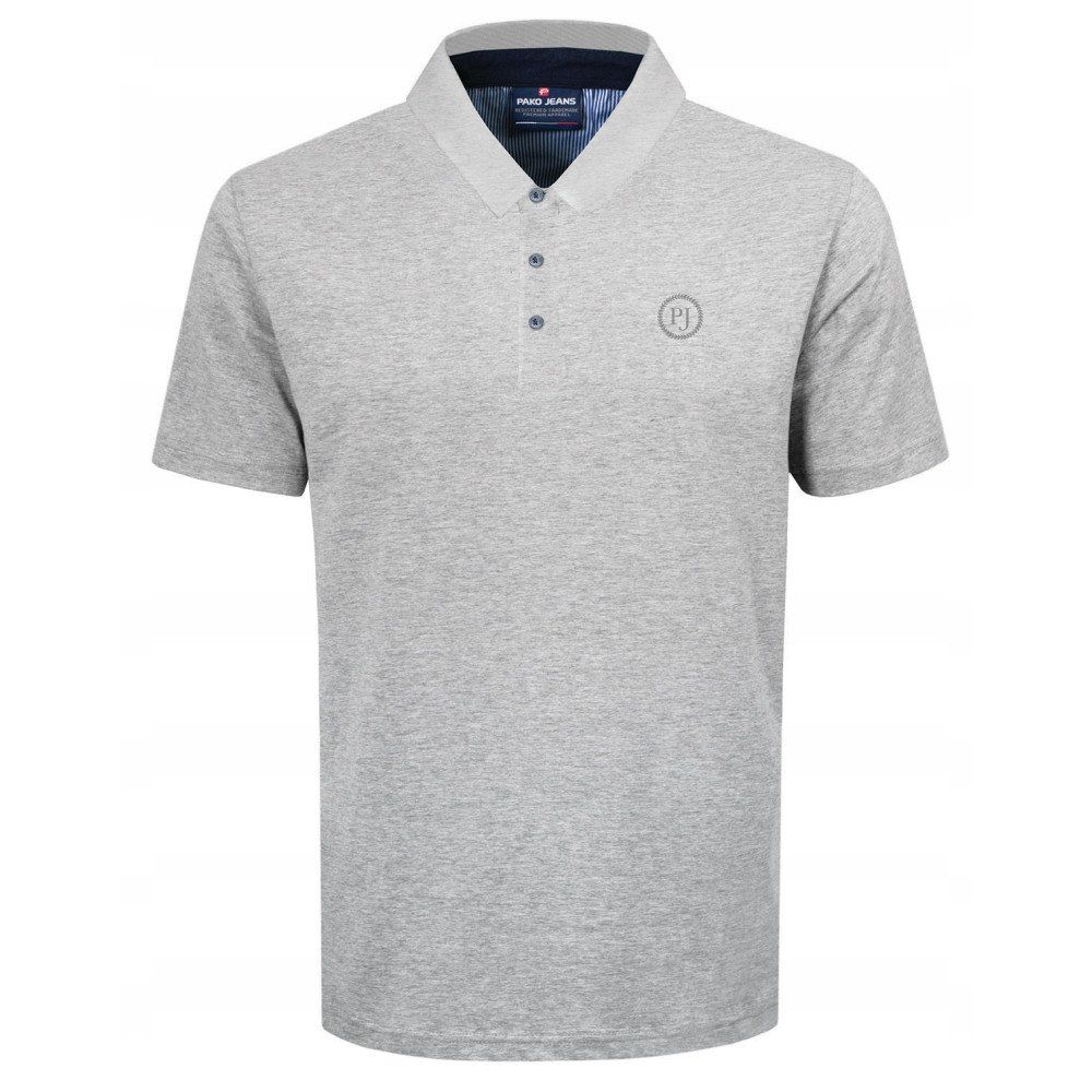 Koszulka Polo - Męska - Pako Jeans - Popielata