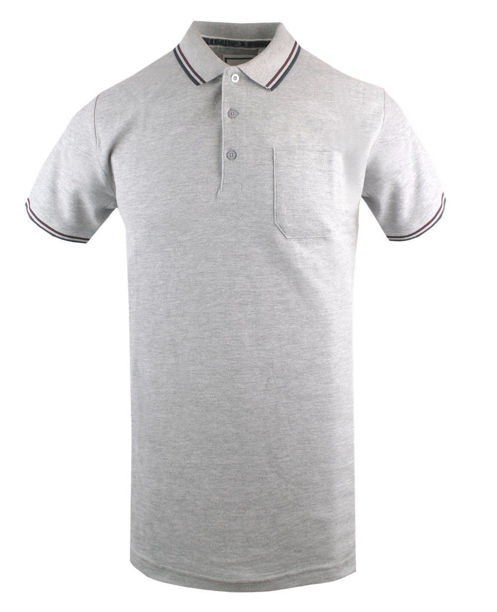 Klasyczna, Męska Koszulka Polo - Brave Soul - Szara