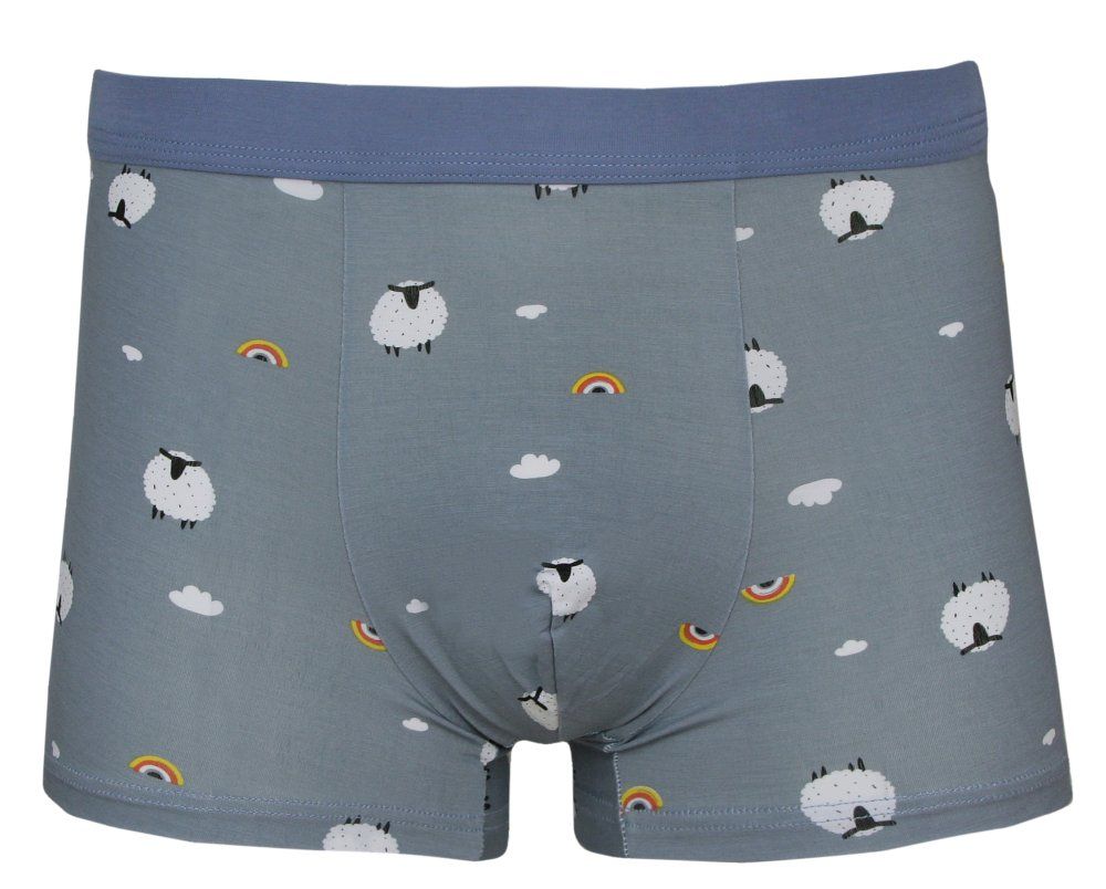 Bokserki Obcisłe, Szare w Baranki, Bawełniane, Majtki z Elastanem -ALTIES