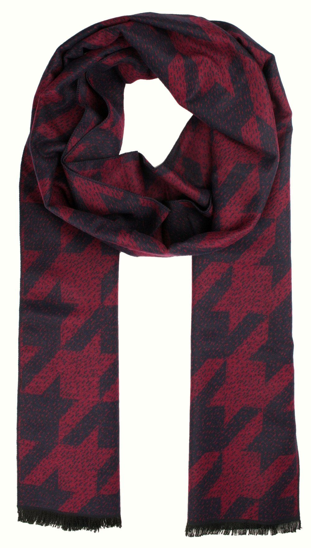 Męski Szalik Alties - Czerwień, Duże Wzory