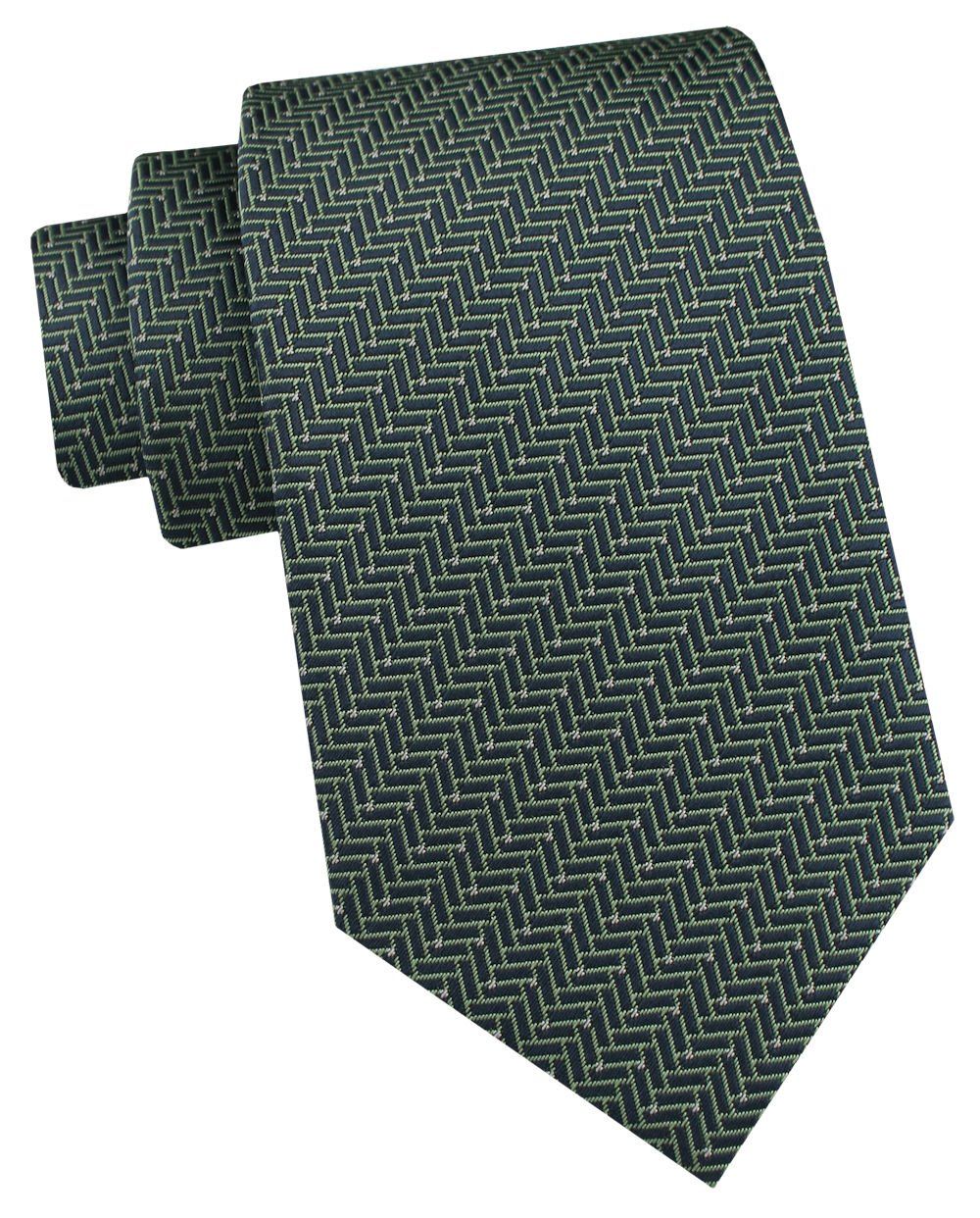 Krawat Męski - Angelo di Monti - Zielony, Regularny Wzór