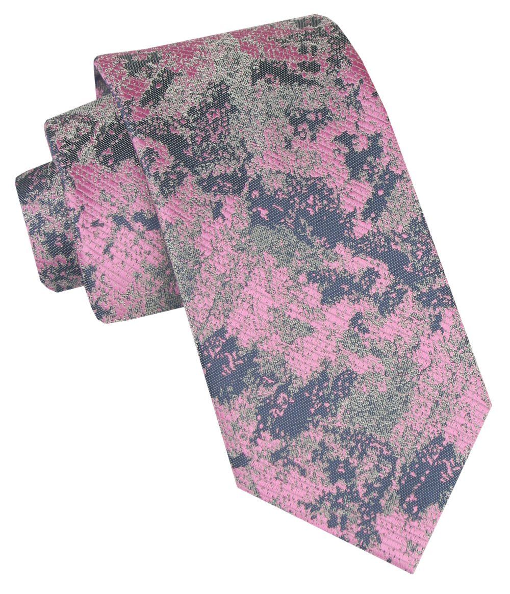 Klasyczny, Męski Krawat Alties - Popiel i Róż