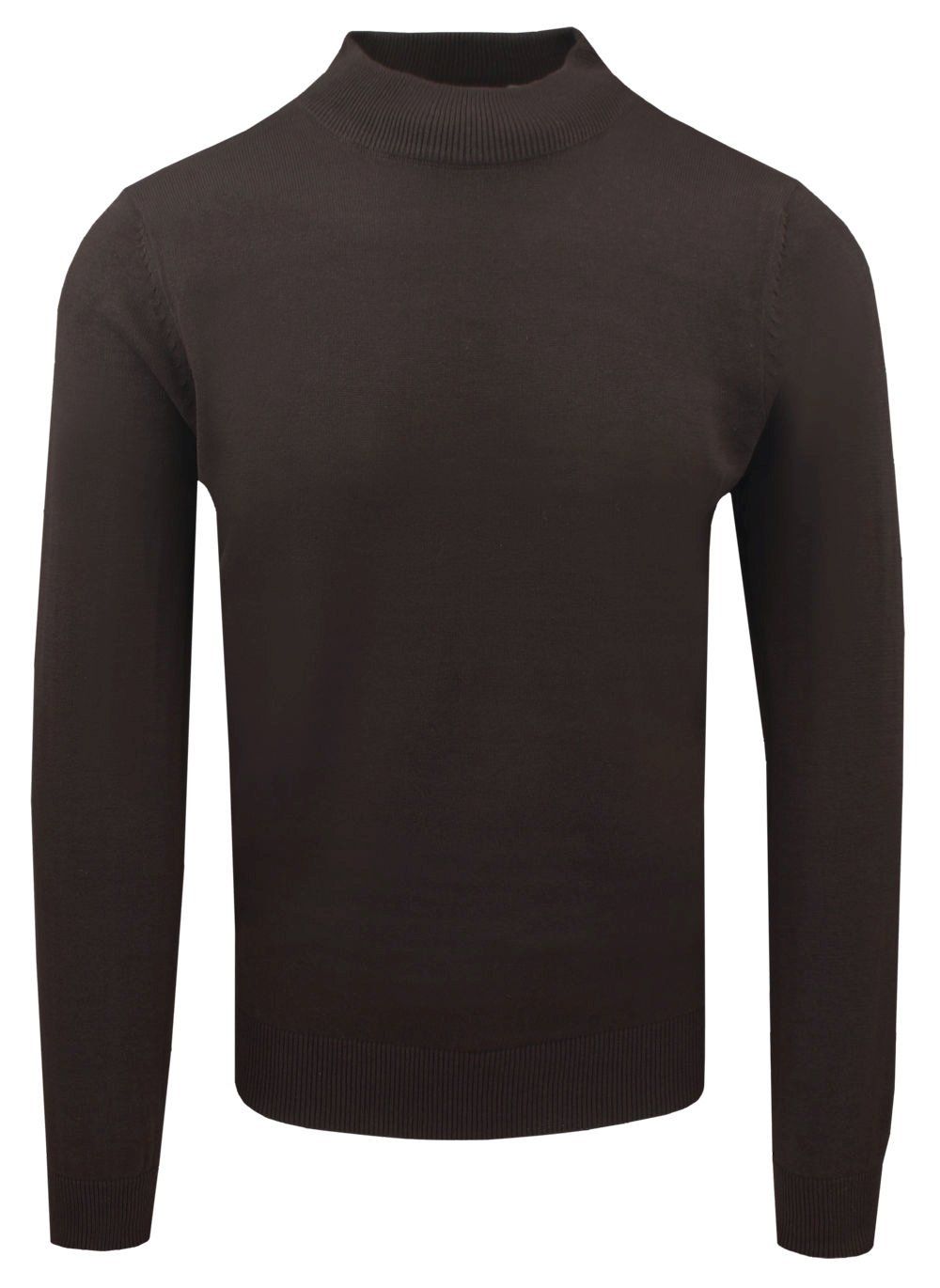 Klasyczny, Bawełniany Półgolf Męski - Brave Soul - Czekoladowy