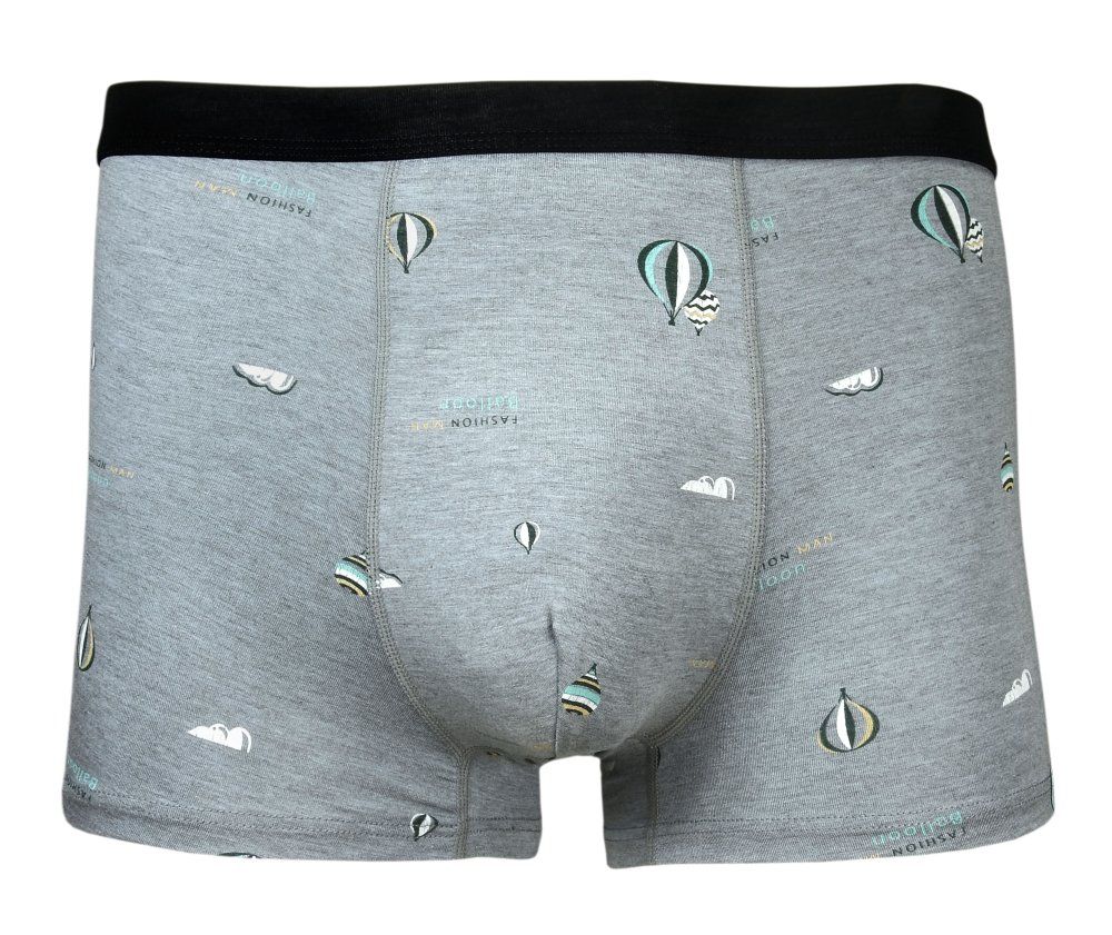 Bokserki Obcisłe, Szare w Balony, Bawełniane, Majtki z Elastanem -ALTIES
