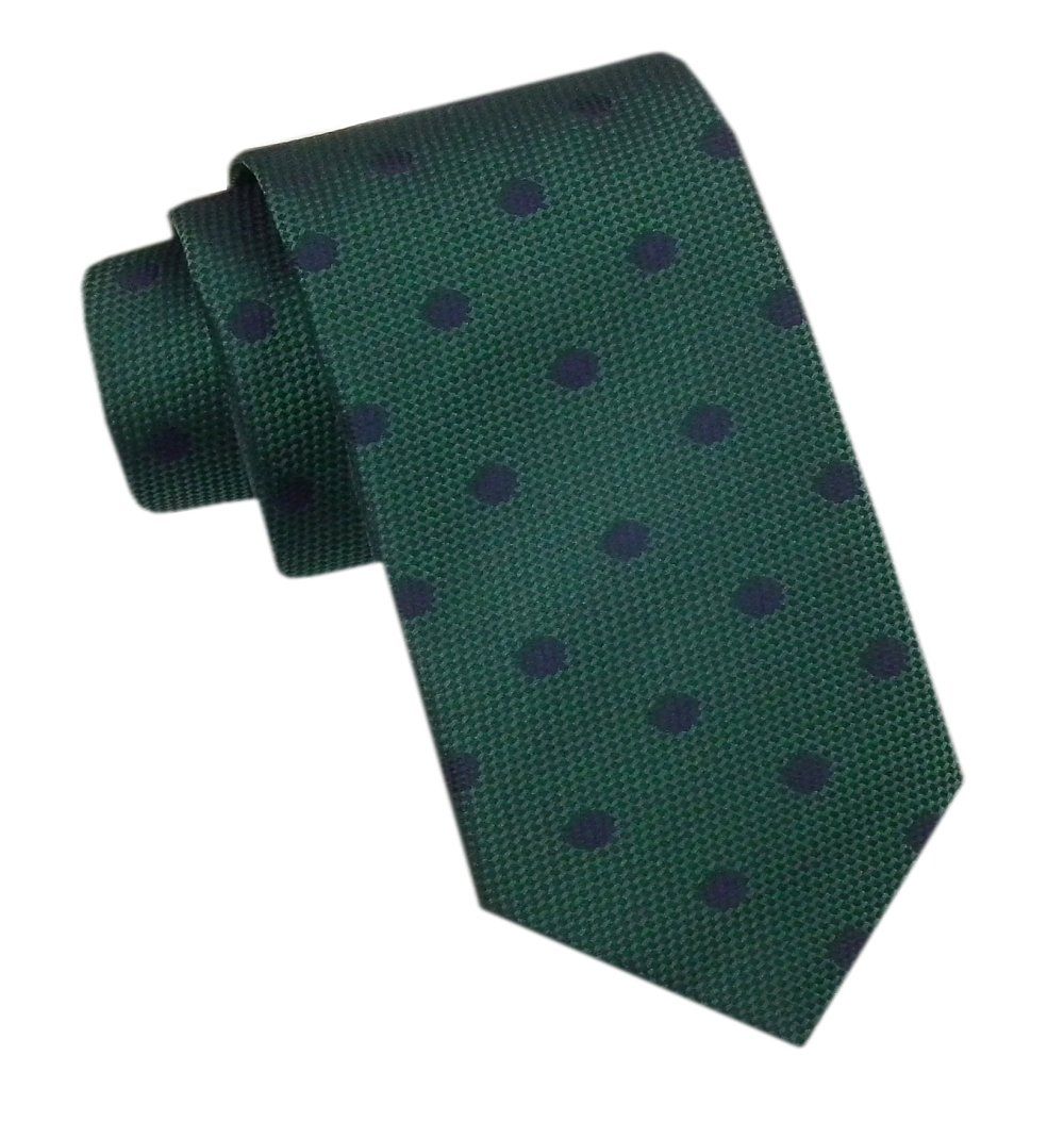 Elegancki Męski Krawat - Alties - Zieleń w Grochy