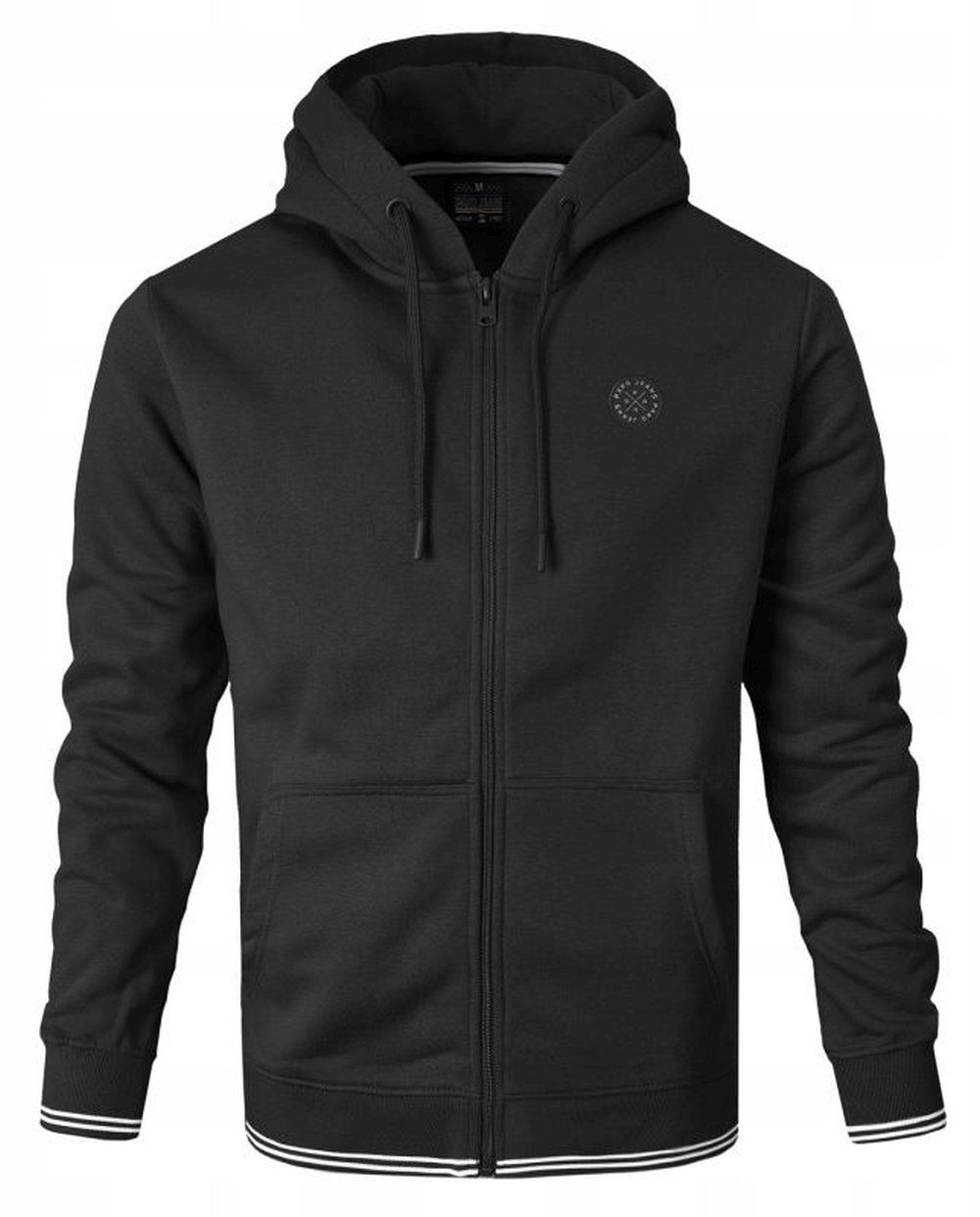 Rozpinana Bluza Męska z Kapturem - Pako Jeans - Czarna