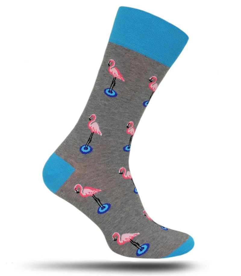Skarpetki More - Męskie, Motyw z Flamingiem