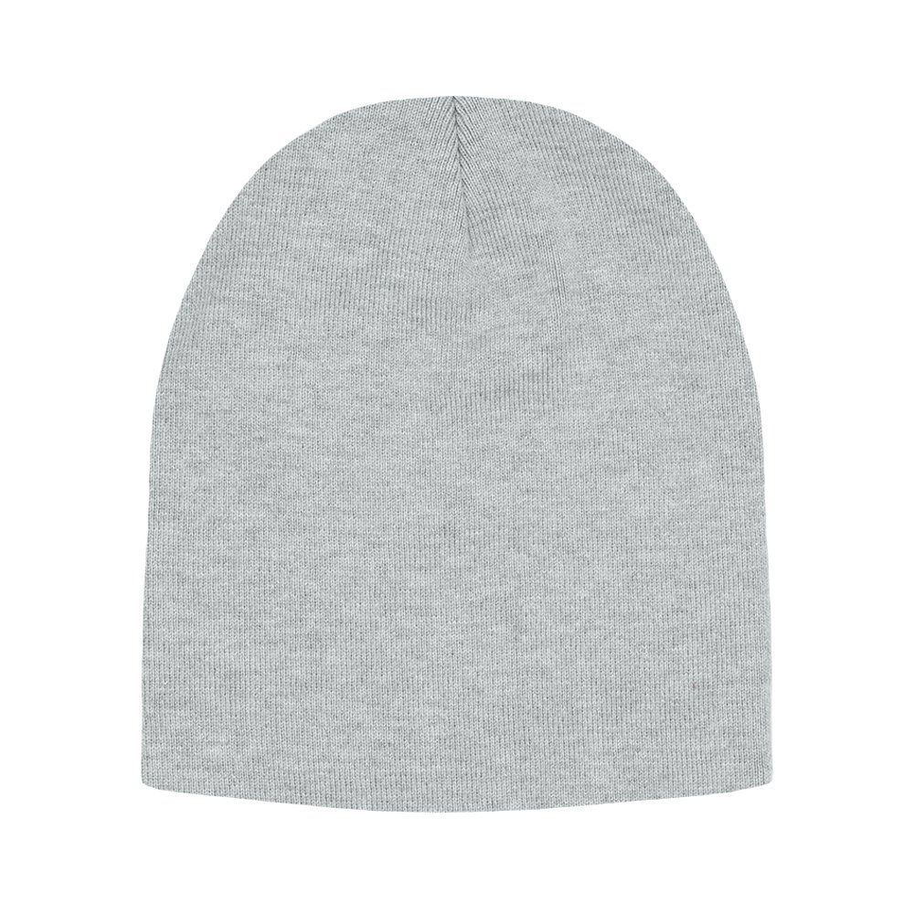 Jednokolorowa Czapka Zimowa Typu Beanie – Zimowa - Popielata