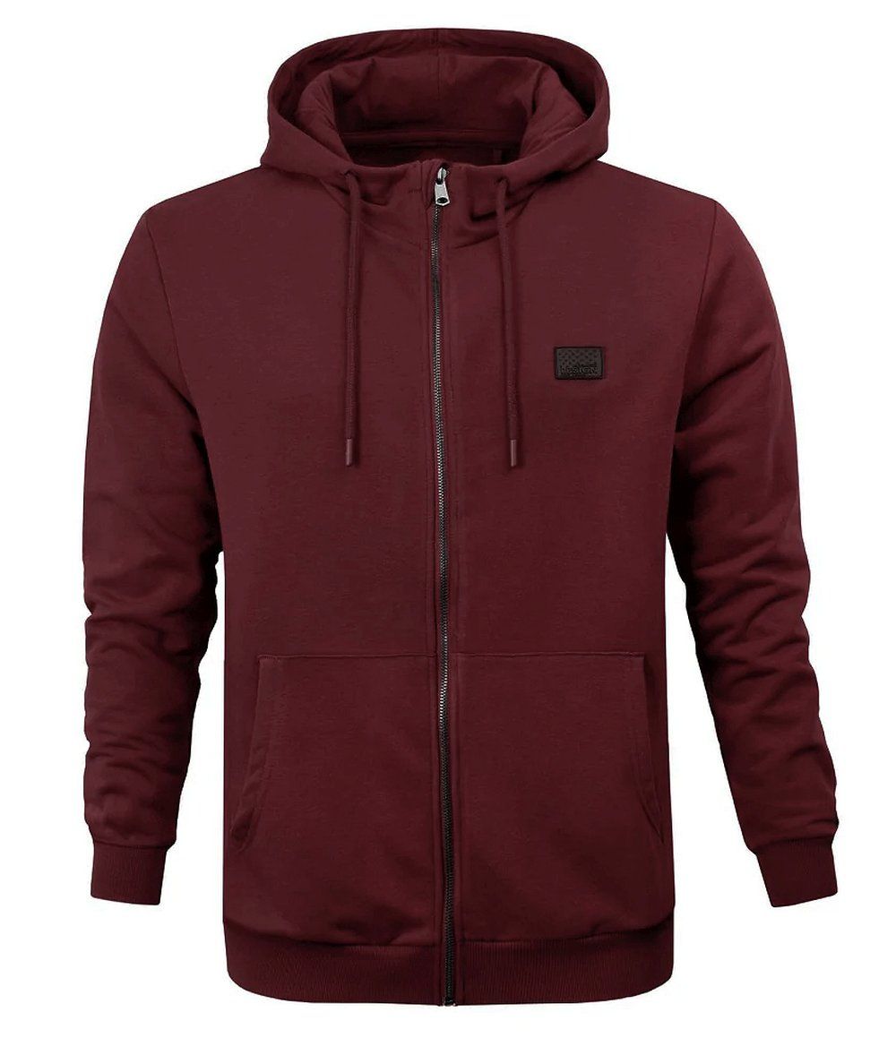 Męska Bluza Dresowa z Kapturem - PAKO JEANS - Bordowa