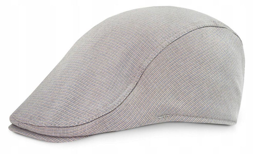 Lekki Kaszkiet Męski - Pako Jeans - Popielato-Niebieski Mikrowzór