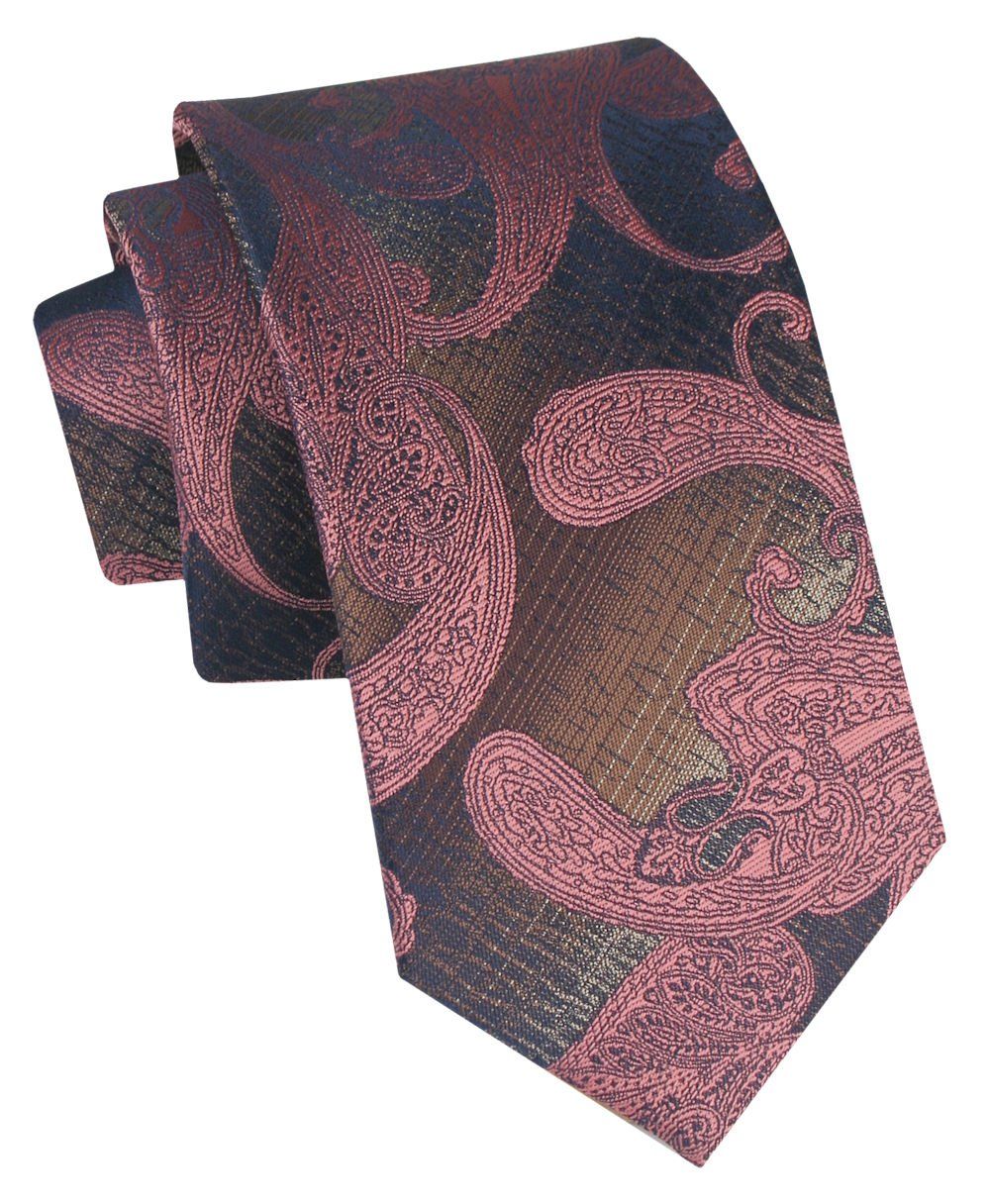 Klasyczny, Męski Krawat Alties - Różowy, Duży Wzór