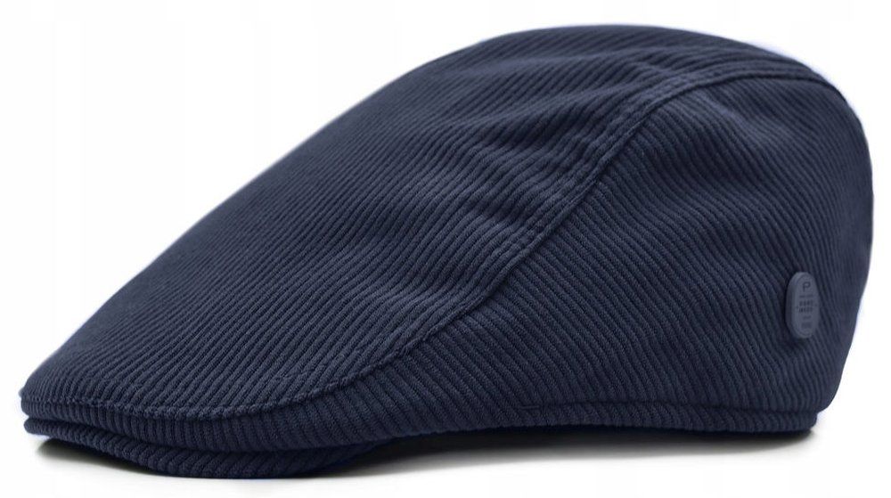 Ocieplany, Sztruksowy Kaszkiet - Pako Jeans - Granatowy