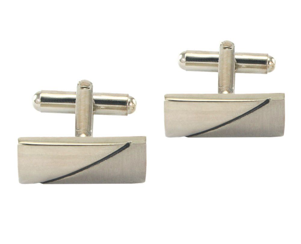 Męskie Spinki do Mankietów - Alties - Kolor Srebrno-Stalowy