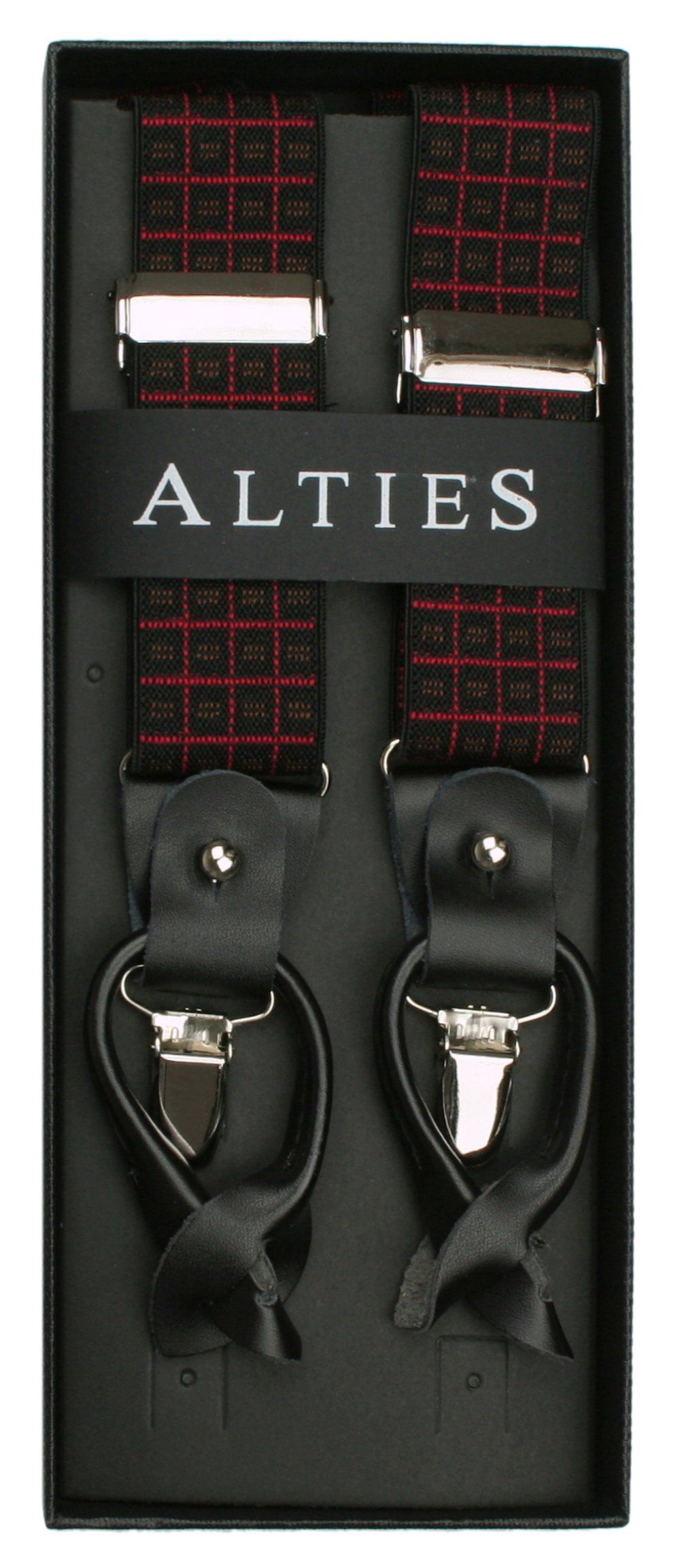 Szelki Klasyczne, Zapięcie na Guziki lub Żabki, Męskie -ALTIES - w Kratę