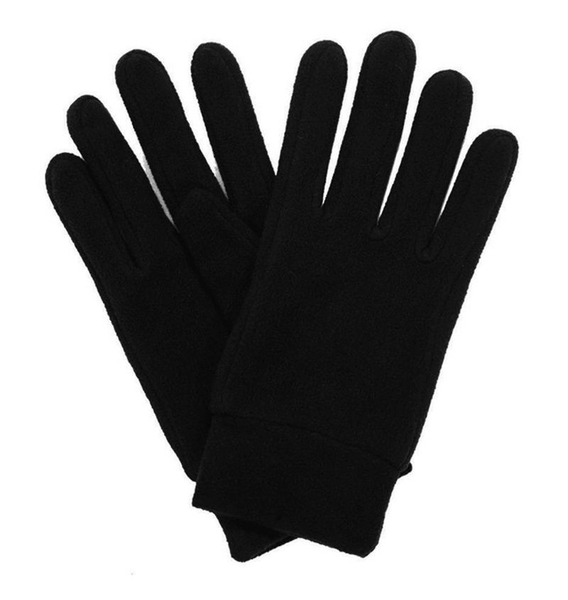 Czarne Męskie Rękawiczki, Polarowe, Jesienno-Zimowe