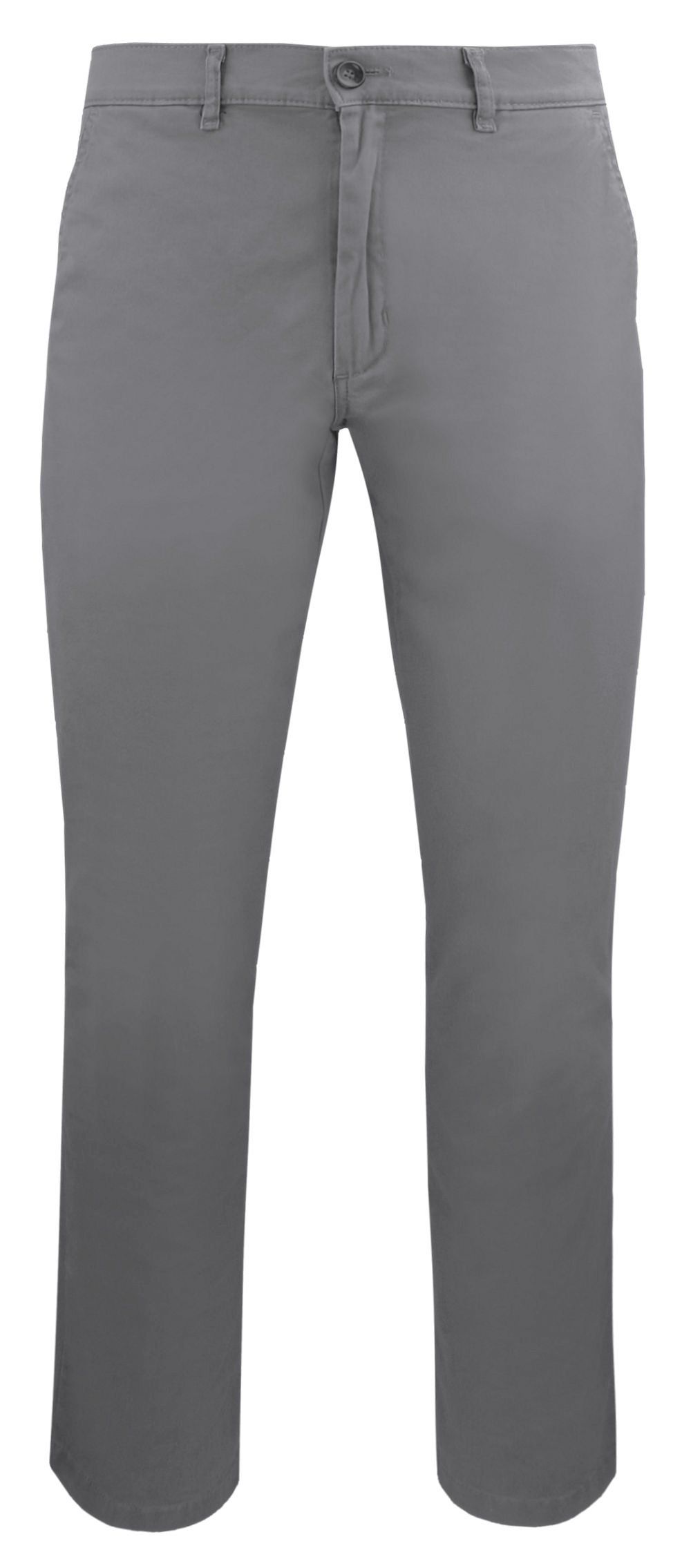 Męskie, Bawełniane Spodnie Typu Chinos - Victorio - Popielate