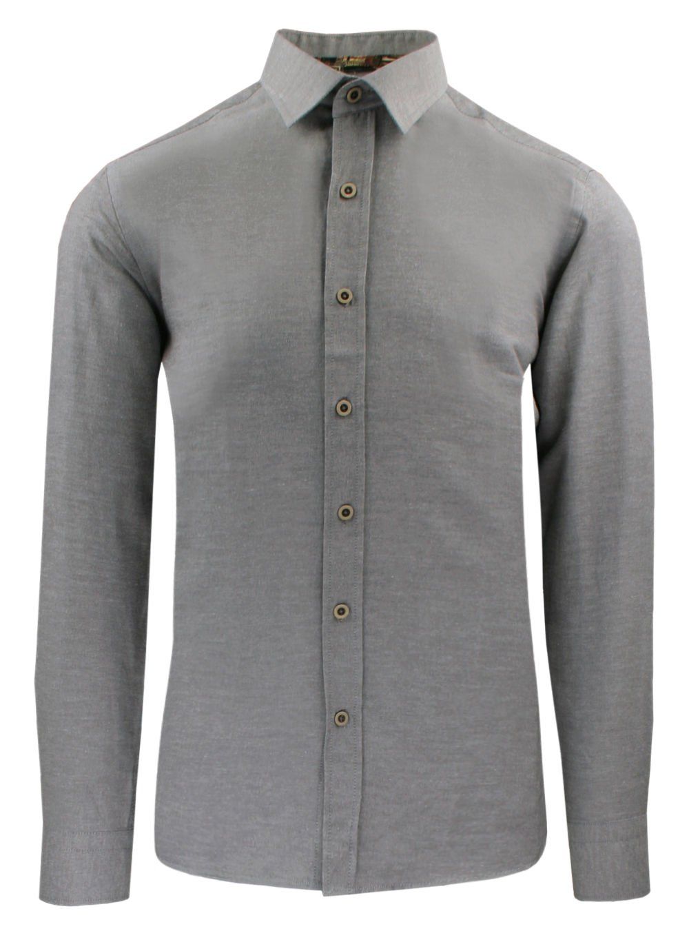 Wizytowa Koszula Męska o Prostym Kroju - Victorio - Popielata