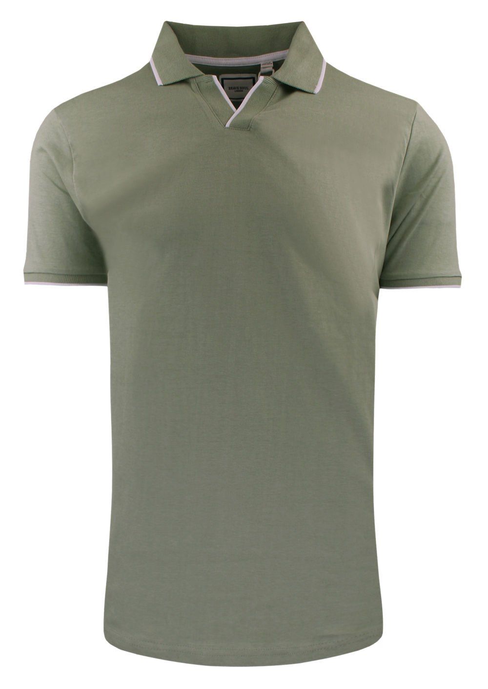 Oryginalna Koszulka Polo - Brave Soul - Wyblakła Zieleń