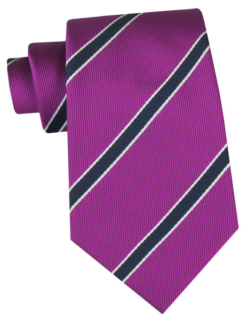 Klasyczny Krawat Klubowy - Alties - Fioletowy w Prążek