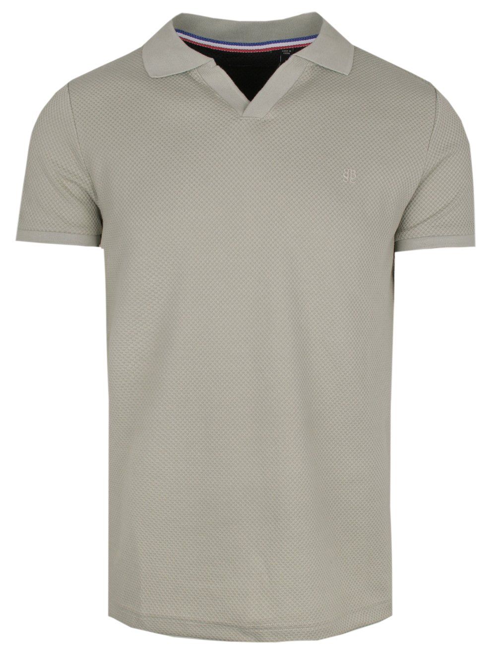 Męska Koszulka Polo z Dzianiny - Brave Soul - Brudny Beż