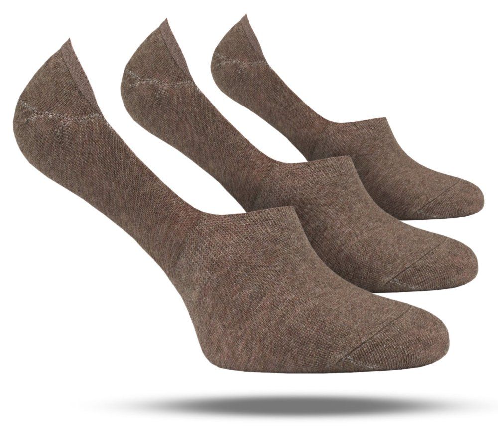 Zestaw Trzech Par Bawełnianych Stopek - Chattier - Orzechowe