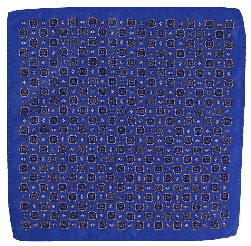 Elegancka Chabrowa Męska Poszetka -ALTIES- Wzór Geometryczny