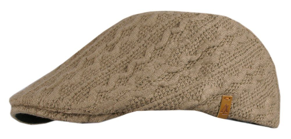 Przejściowy, Lekko Ocieplony Kaszkiet - Alties - Dziergany Materiał (KNIT) - Beż